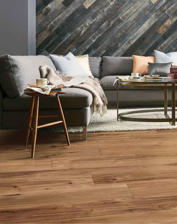 installed hardwood flooring in home