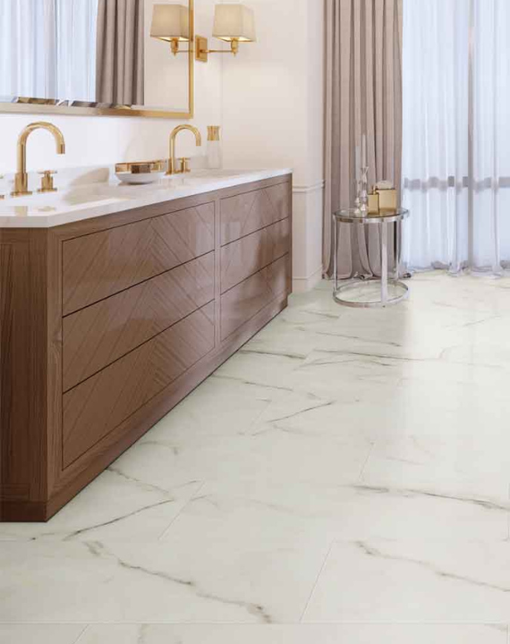 installed vinyl flooring in home